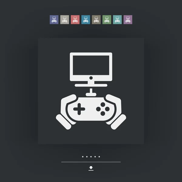 Videospielsymbol auf schwarz — Stockvektor
