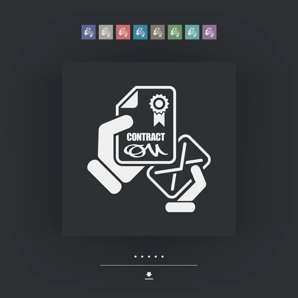 Icono del contrato — Archivo Imágenes Vectoriales