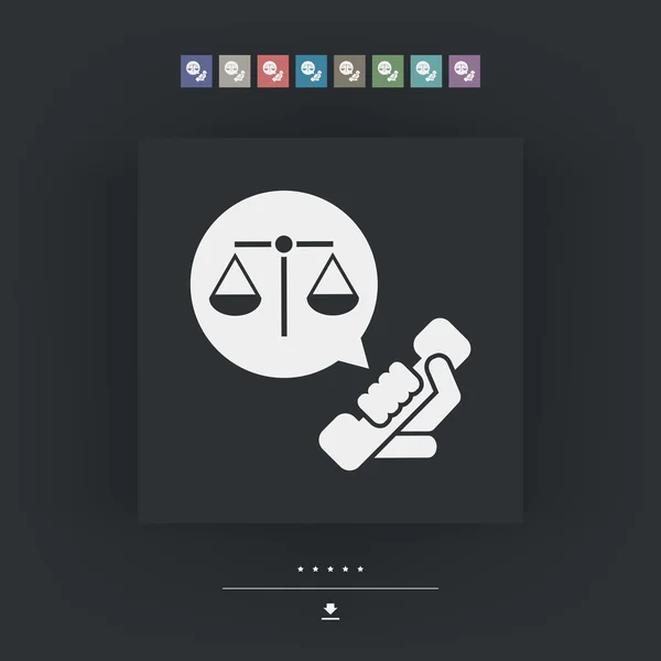 Juridische bijstand pictogram — Stockvector