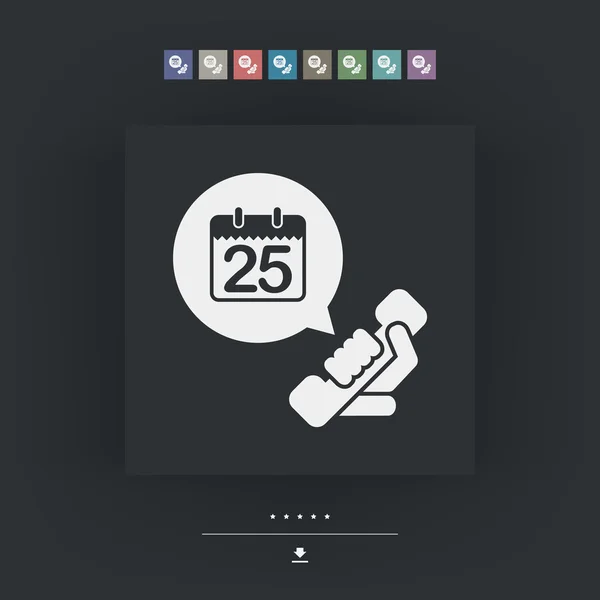 Llamada telefónica para acordar fecha — Archivo Imágenes Vectoriales