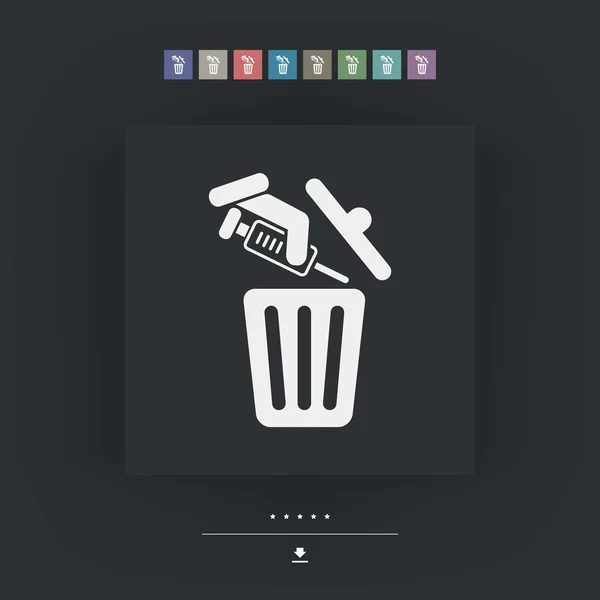 Seringue poubelle — Image vectorielle