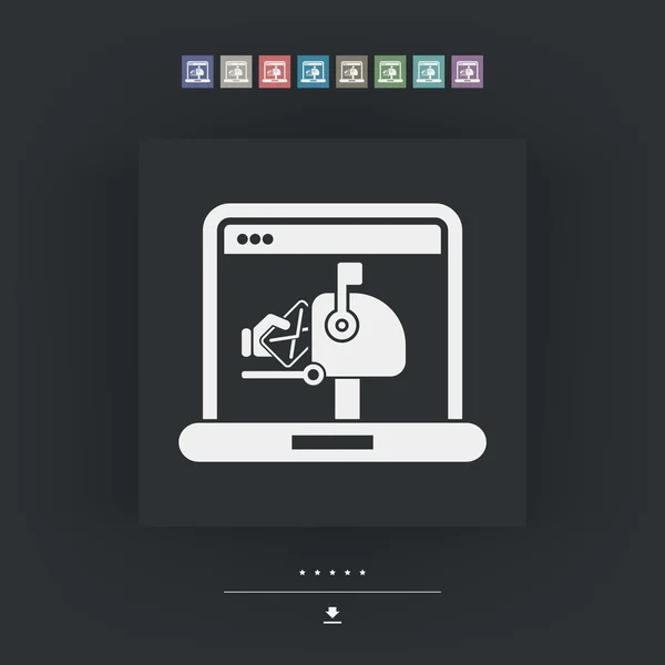 Bilgisayar posta kutusu — Stok Vektör