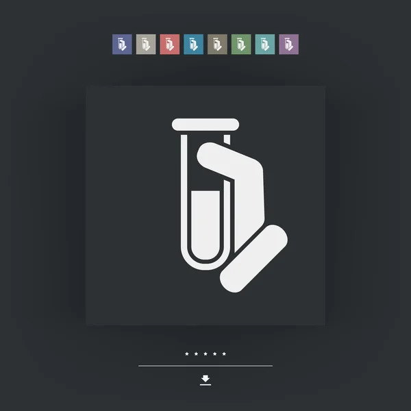 Icono del tubo de ensayo — Archivo Imágenes Vectoriales