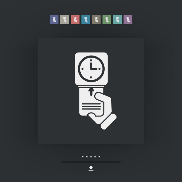 Clocking-in card icon