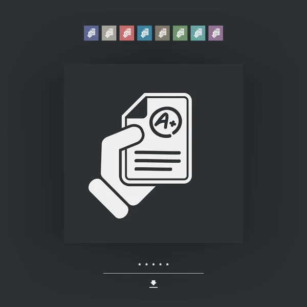 優秀な成績でドキュメント — ストックベクタ