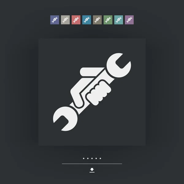 Wrench symbol icon — Stock Vector