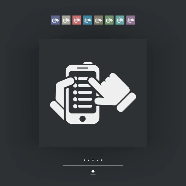 Смартфон піктограму списку — стоковий вектор