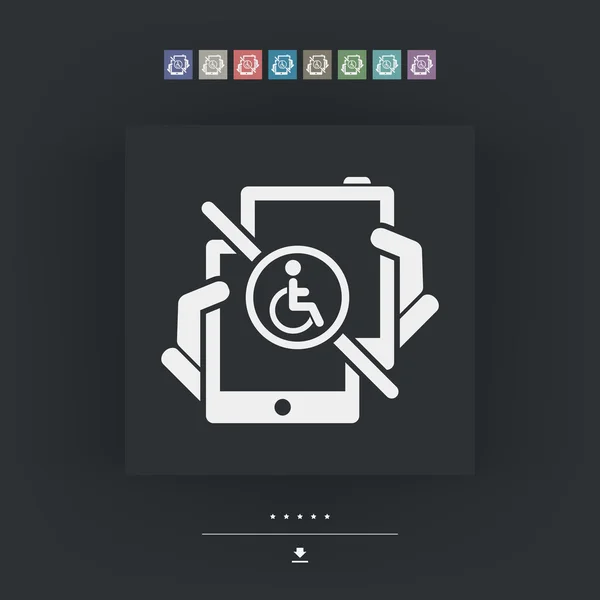 Handicap connessione tablet — Vettoriale Stock