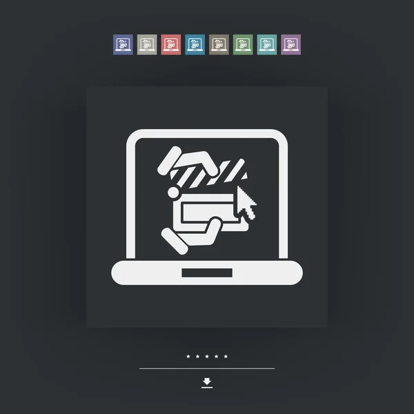 Clapboard computer icon — Stock Vector