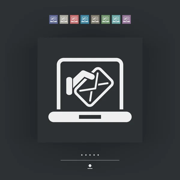 Значок почты компьютера — стоковый вектор