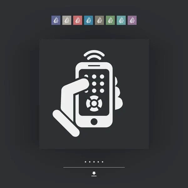 Smartphone icono de control remoto — Archivo Imágenes Vectoriales
