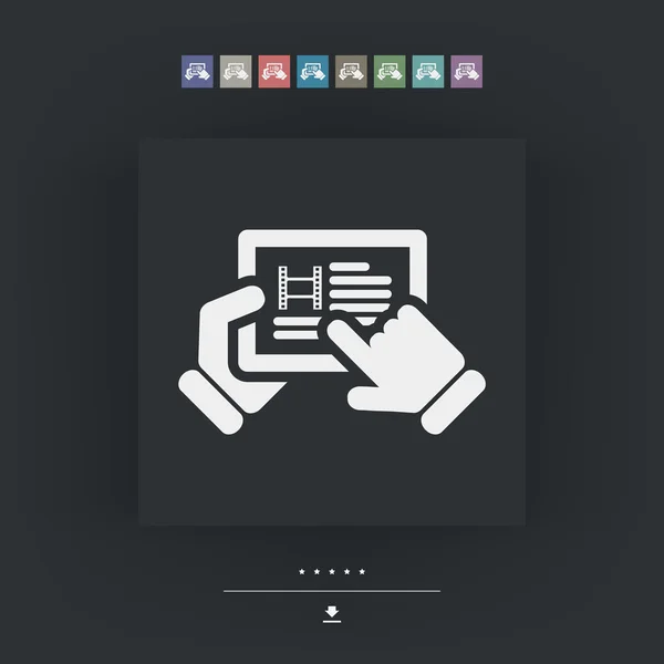 タブレット上のムービー — ストックベクタ