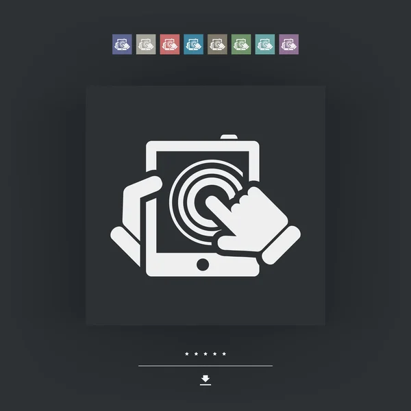ブラック タブレット タッチ スクリーン — ストックベクタ