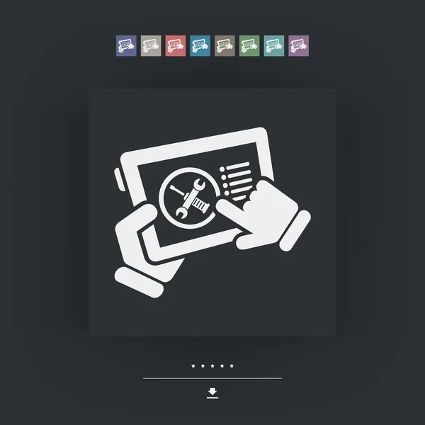 Réglage de l'appareil à écran tactile — Image vectorielle