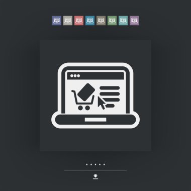 e-ticaret Web sitesi simge