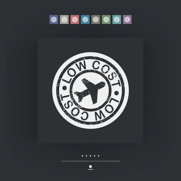 Icona della compagnia aerea low cost — Vettoriale Stock