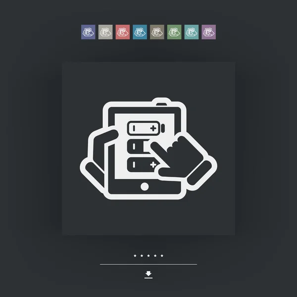 Concepto de batería de tableta — Archivo Imágenes Vectoriales
