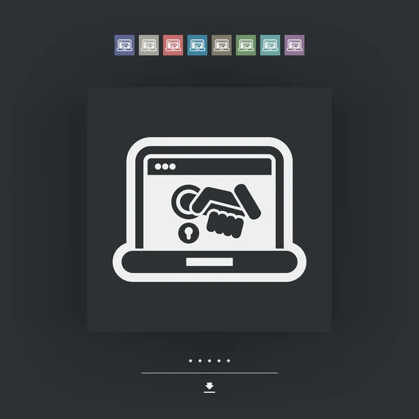 Computer privacy concept icon — Stock Vector