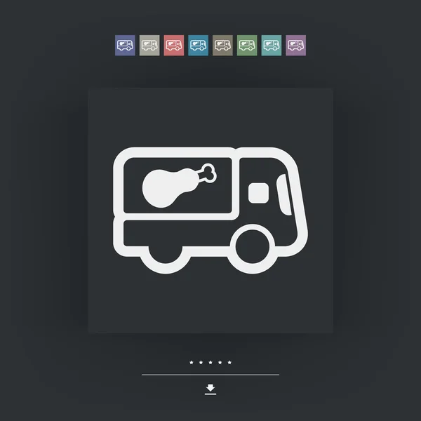 Meat van icon — Stock Vector