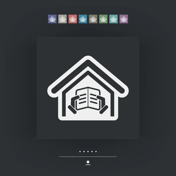 Bibliotheek pictogram — Stockvector