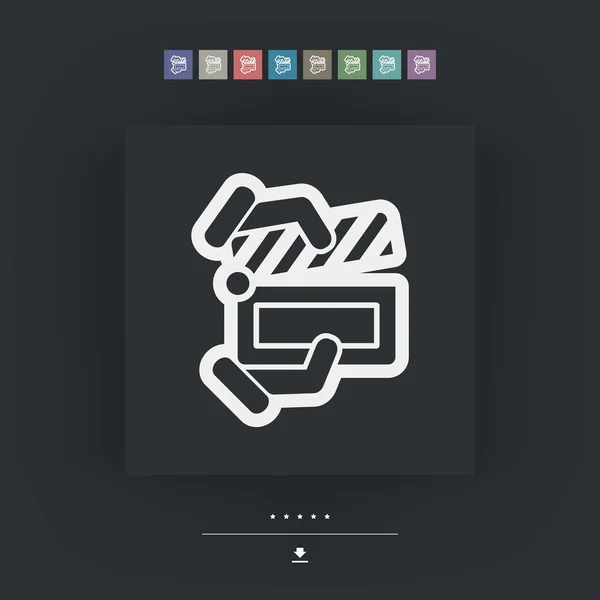 Clapboard icono concepto — Archivo Imágenes Vectoriales