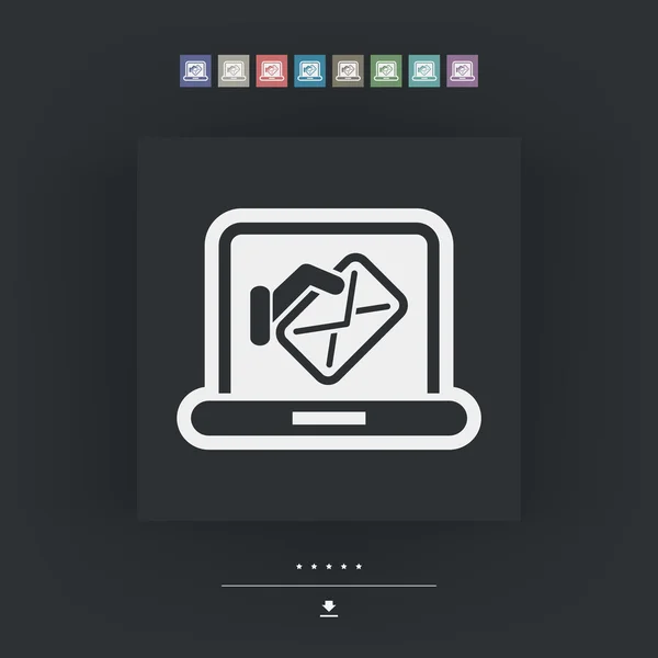 Icono de correo informático — Vector de stock