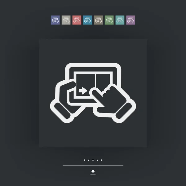 Pantalla táctil icono deslizante — Archivo Imágenes Vectoriales