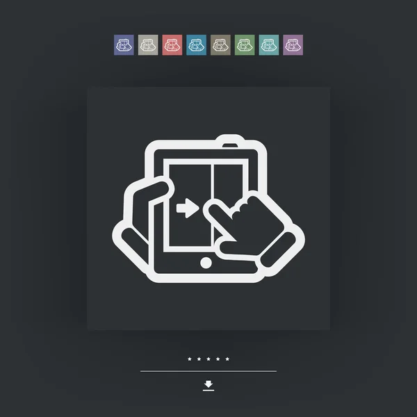 Touchscreen posuvné ikona — Stockový vektor