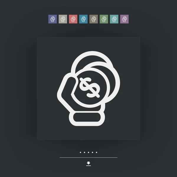 Icono de dinero ilustración — Vector de stock