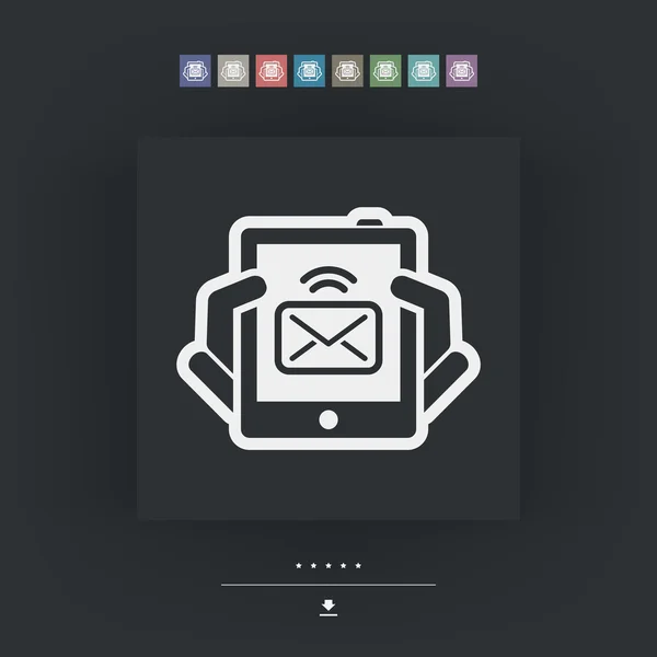 Значок сообщения планшета — стоковый вектор