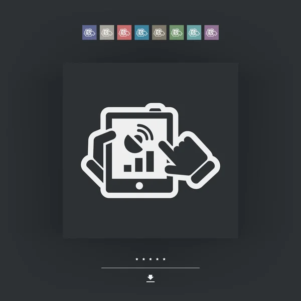 Значок подключения планшета — стоковый вектор