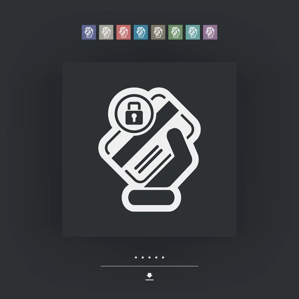 锁定的信用卡 — 图库矢量图片