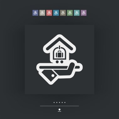 Otel ikonu. Bagaj servisi.