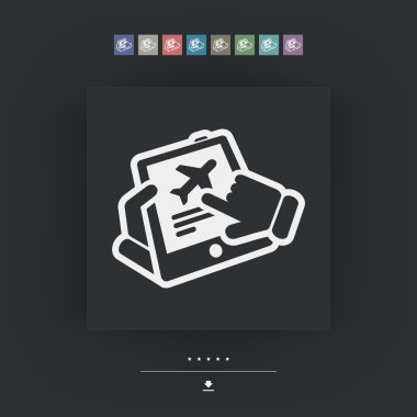 uçak rezervasyon simgesi