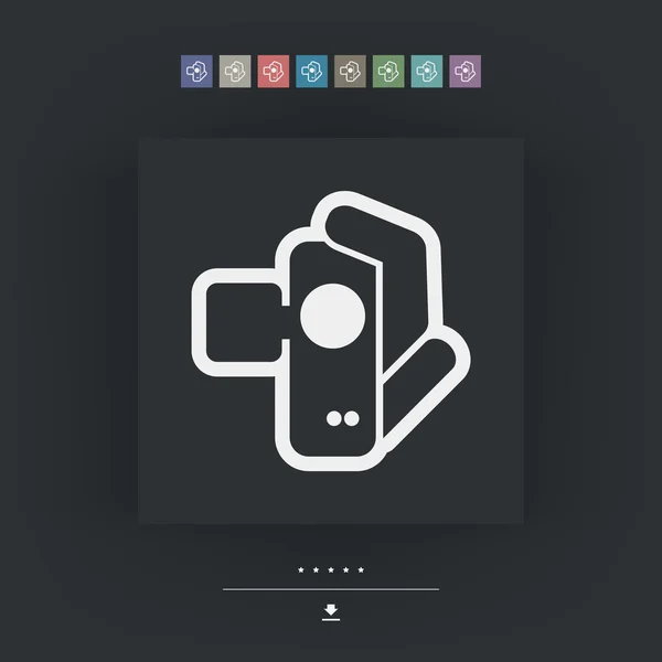 ビデオカメラのアイコン — ストックベクタ