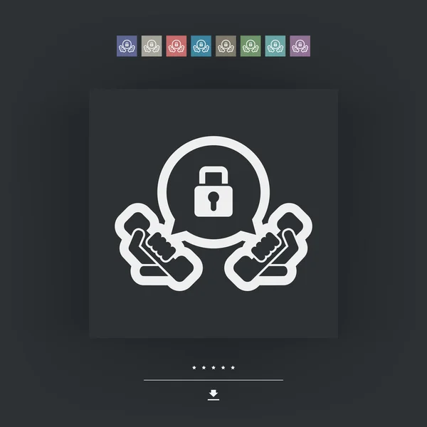 Conversación telefónica bloqueada — Archivo Imágenes Vectoriales