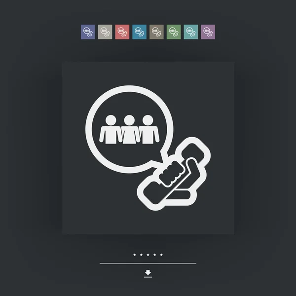Icono del grupo telefónico — Archivo Imágenes Vectoriales