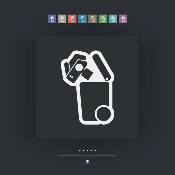 Icono separado de recogida de residuos — Archivo Imágenes Vectoriales