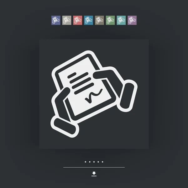 ドキュメントの署名アイコン — ストックベクタ