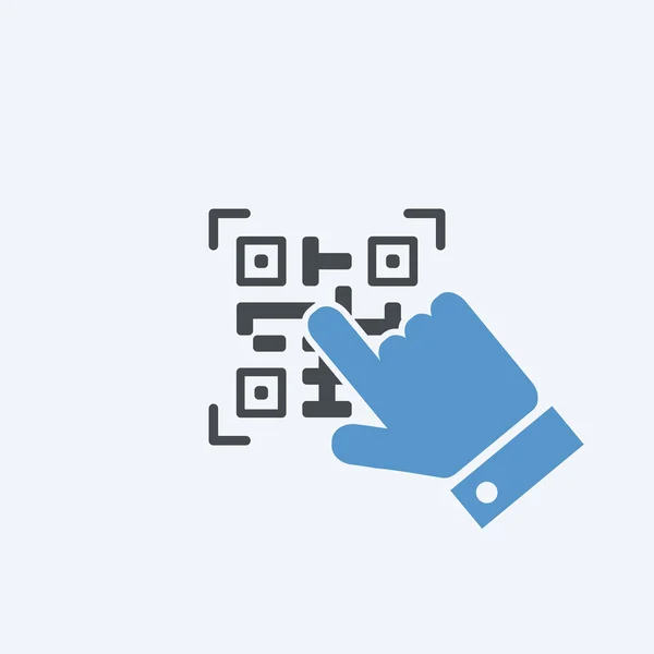 Botão Qr code — Vetor de Stock