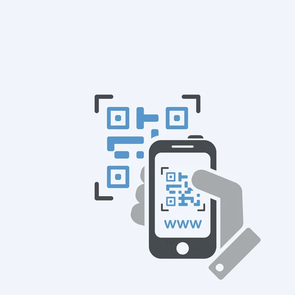 Fotografiar código qr — Vector de stock