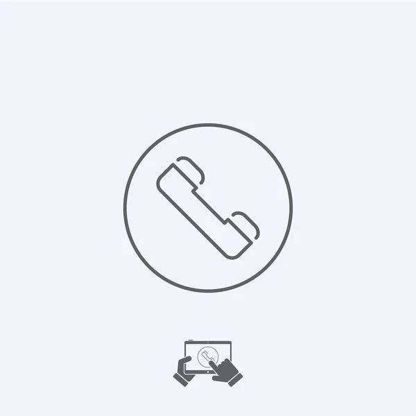 Telefoonpictogram - dunne serie — Stockvector