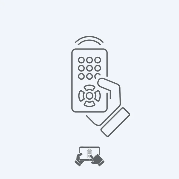Icono de control remoto - Serie delgada — Vector de stock