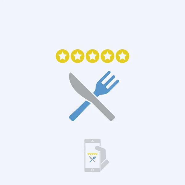 Icône de notation restaurant — Image vectorielle