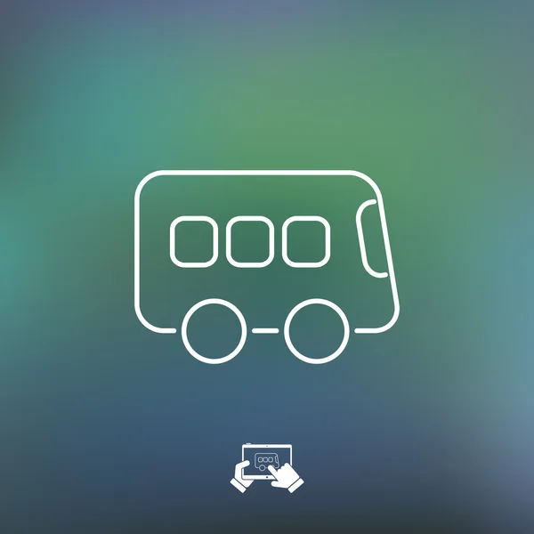 Bus icon - dunne serie — Stockvector