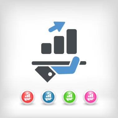Financial increasing icon clipart