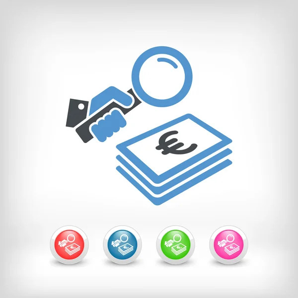 Búsqueda de financiación - Euro — Vector de stock