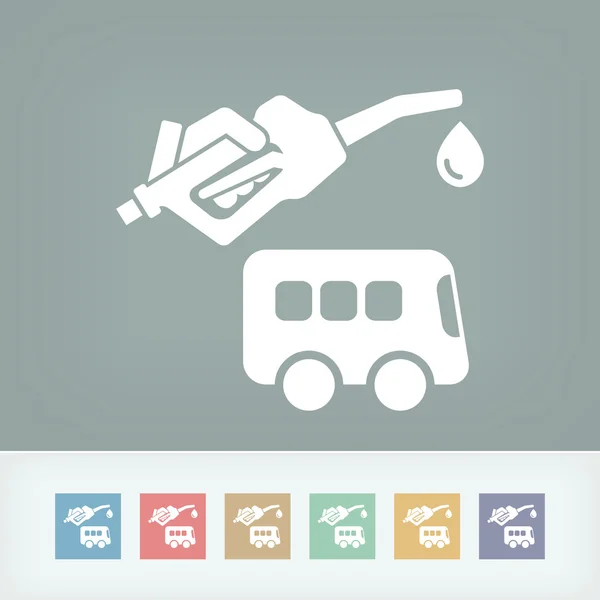 Bus brandstof pictogram — Stockvector