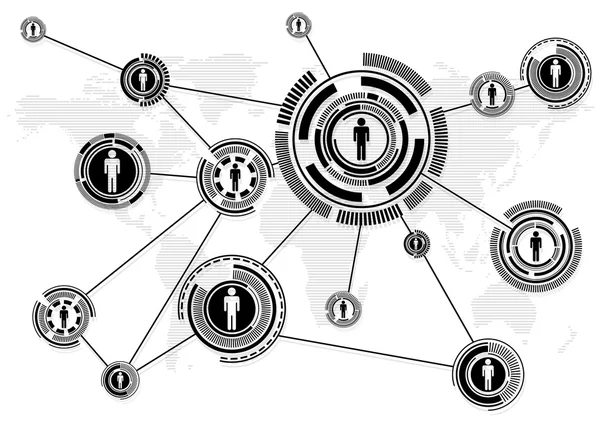 Idee eines sozialen Netzwerks — Stockvektor