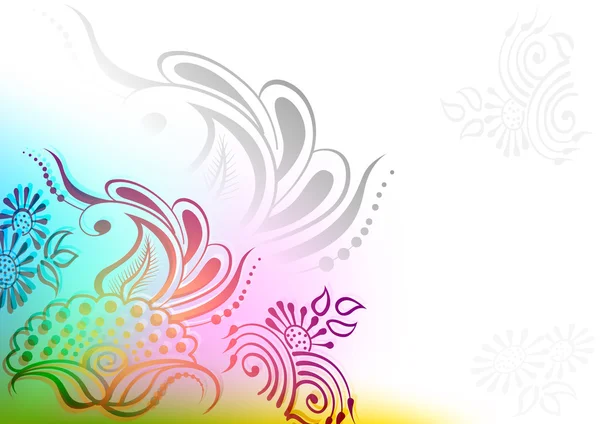 Fleurs colorées abstraites — Image vectorielle